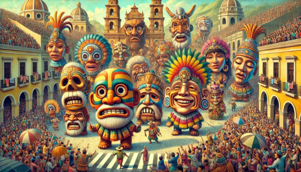 Historia de los cabezudos y gigantes en latina america